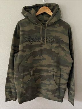 Troy Lee Designs Signature Pullover Hoodie Camo Green Size M Moto Sport